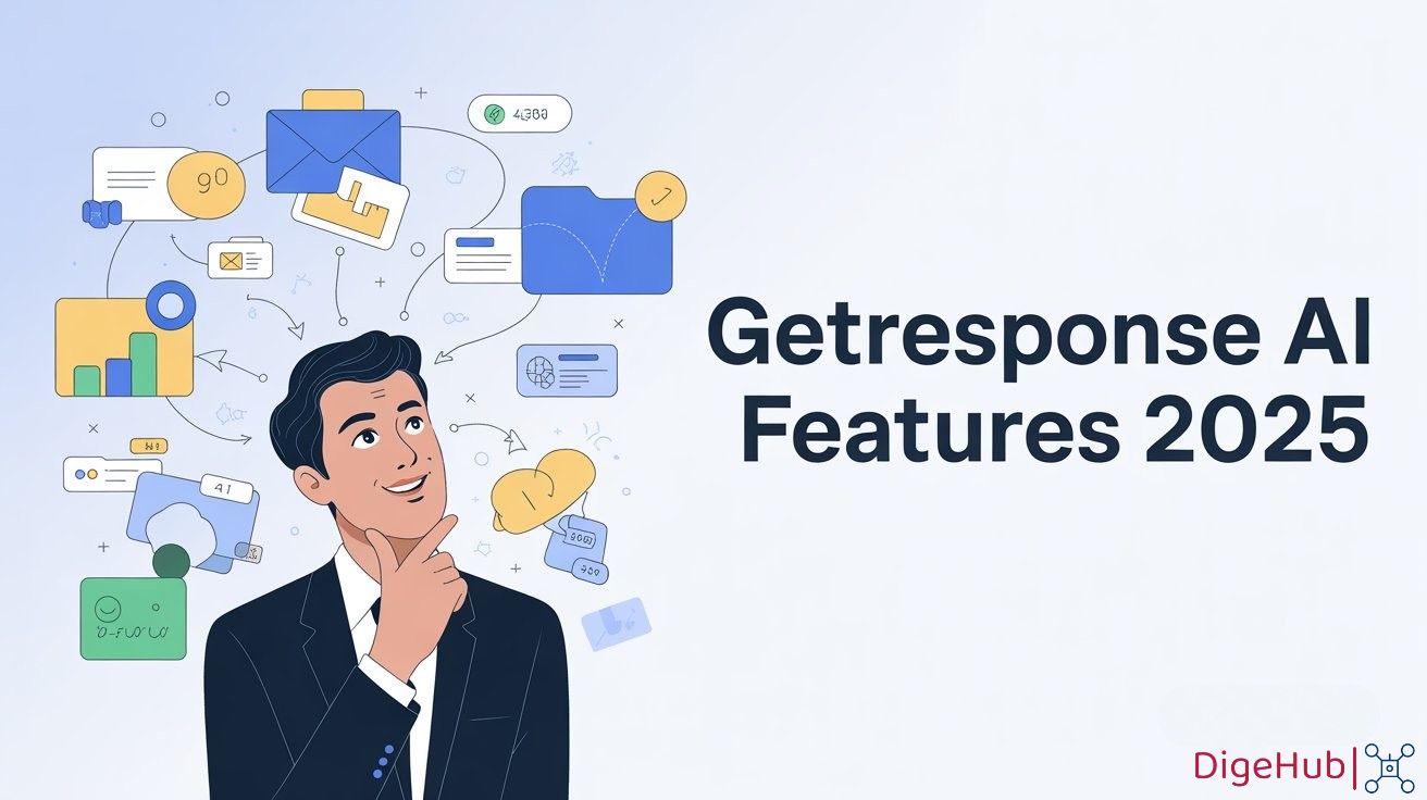 Futuristic AI interface analyzing customer data to optimize email marketing strategies with GetResponse.