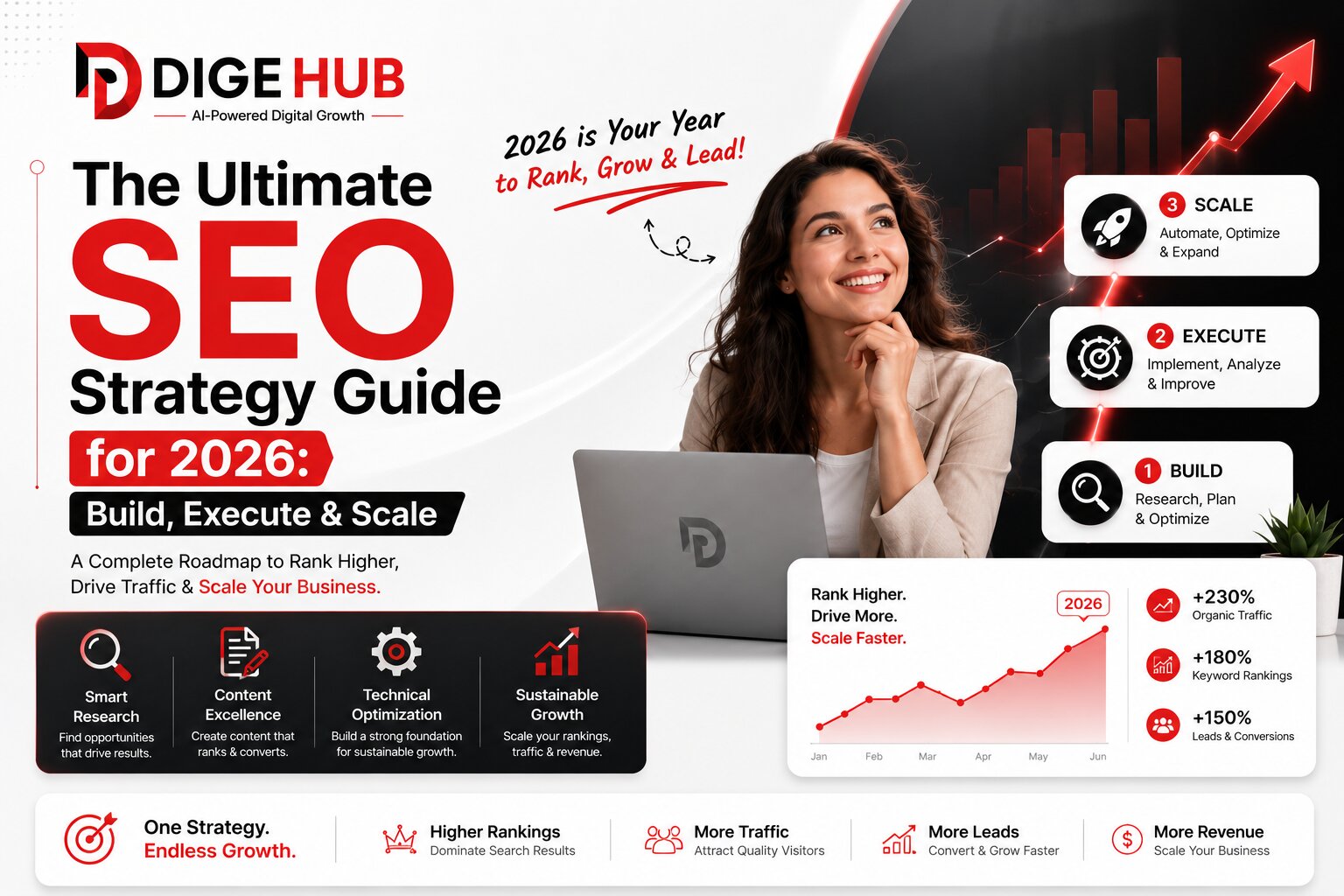Learn the ultimate SEO strategy for 2026 to build, execute, and scale your organic growth. Discover modern SEO techniques, AI visibility strategies, keyword optimization, technical SEO, content marketing, and ranking tactics to grow traffic, leads, and revenue.