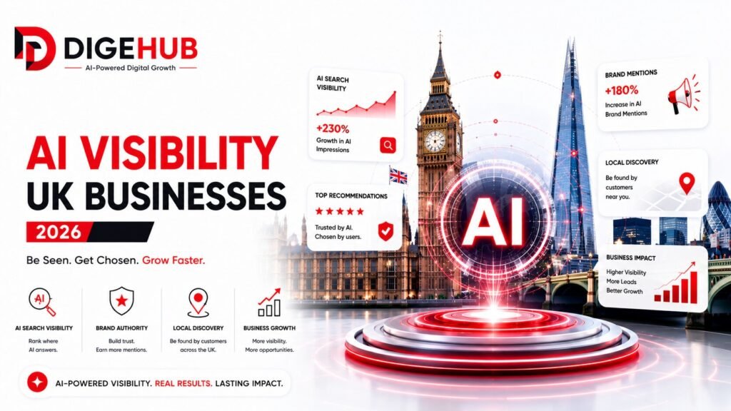 AI visibility UK AI visibility UK with AI search, local rankings, brand authority, and business growth.